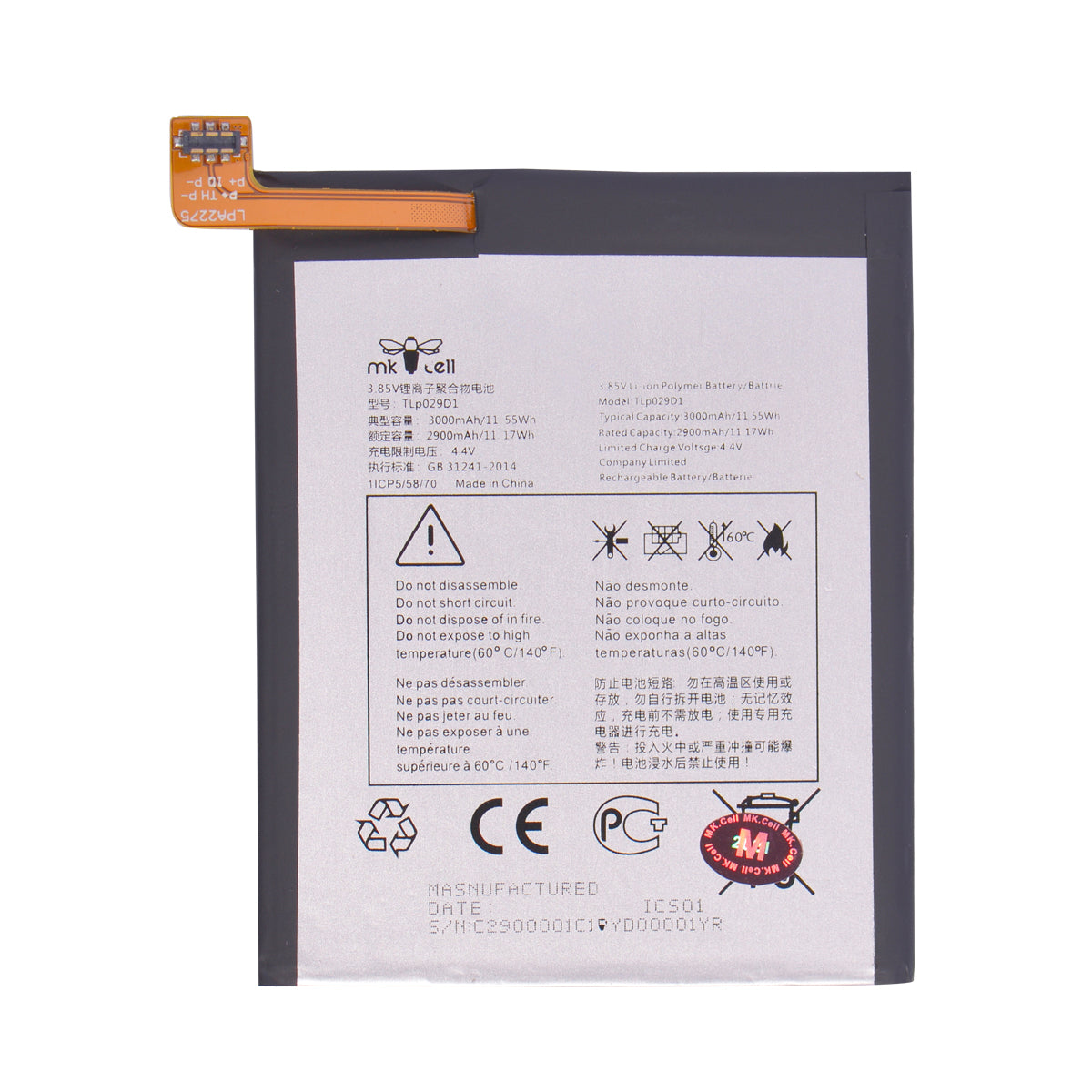Batería Alcatel OT5052 3L