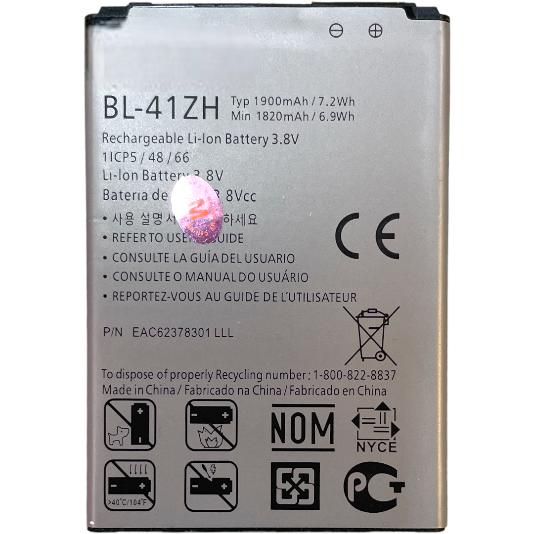 Batería Lg BL-41ZH L50 Leon H340 D290 1900mAh