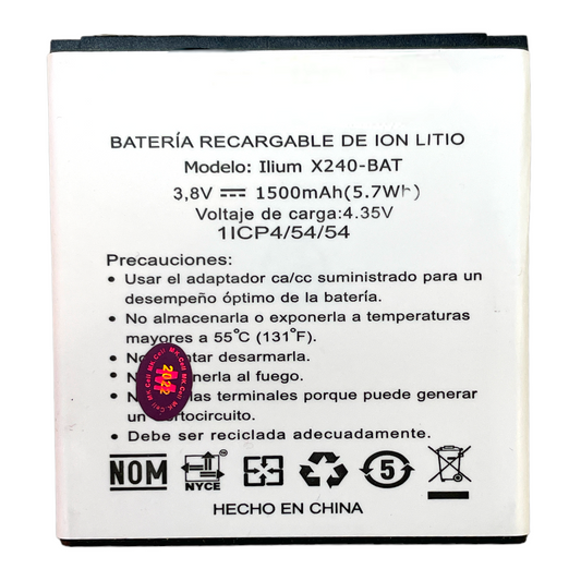 Batería Lanix Ilium X240 1500mAh