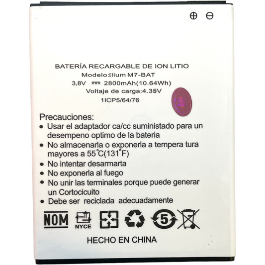 Batería Lanix Llium M7 2800mah 1lcp5/64/76