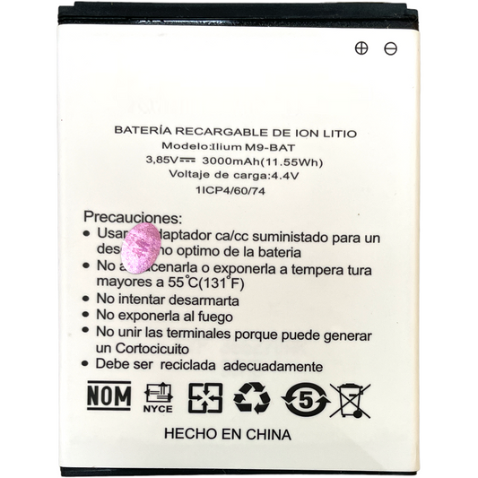 Batería Lanix Llium M9 3000mah 1lcp4/60/74