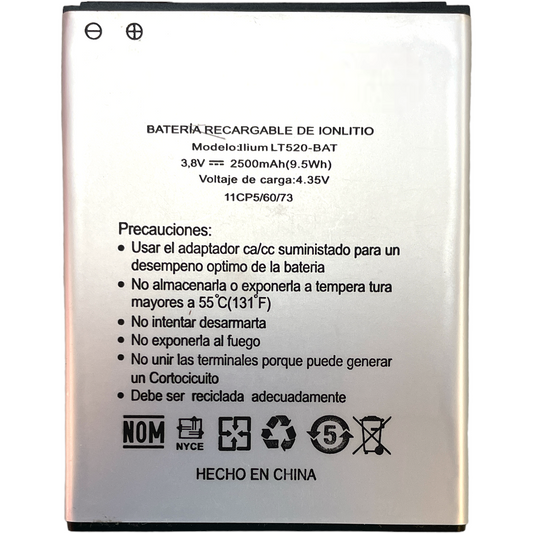 Batería Lanix Llium Lt520 2500mah 1lcp5/60/73