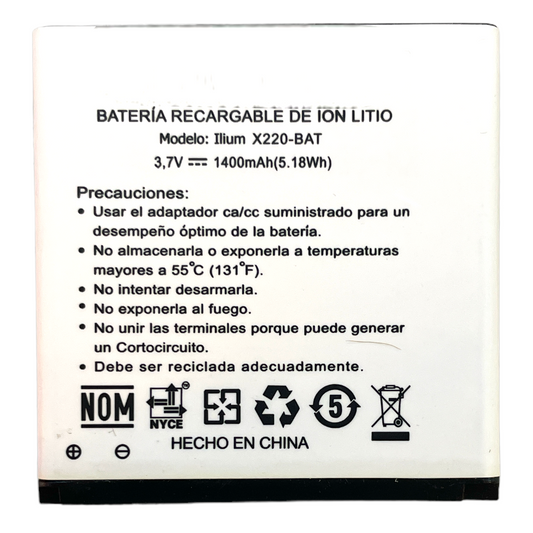 Batería Lanix  Llium X220 1400mah