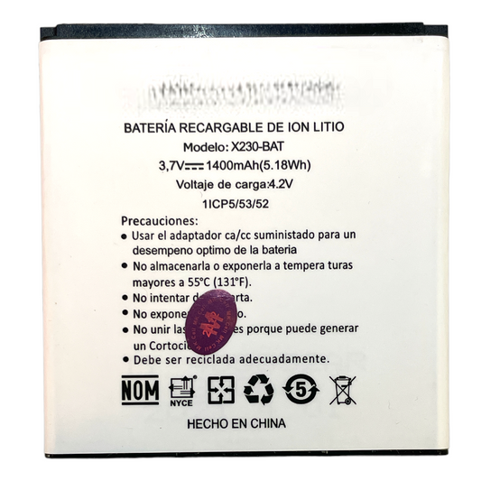 Batería Lanix Llium X230 1400mah