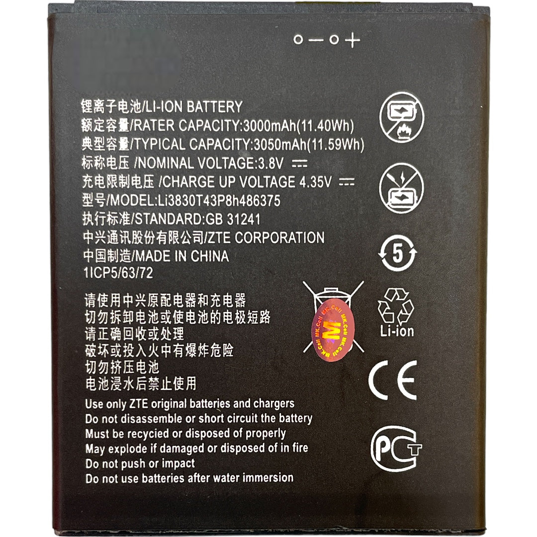 Batería ZTE A31 / Li3830t43p8h486375 3050mAh