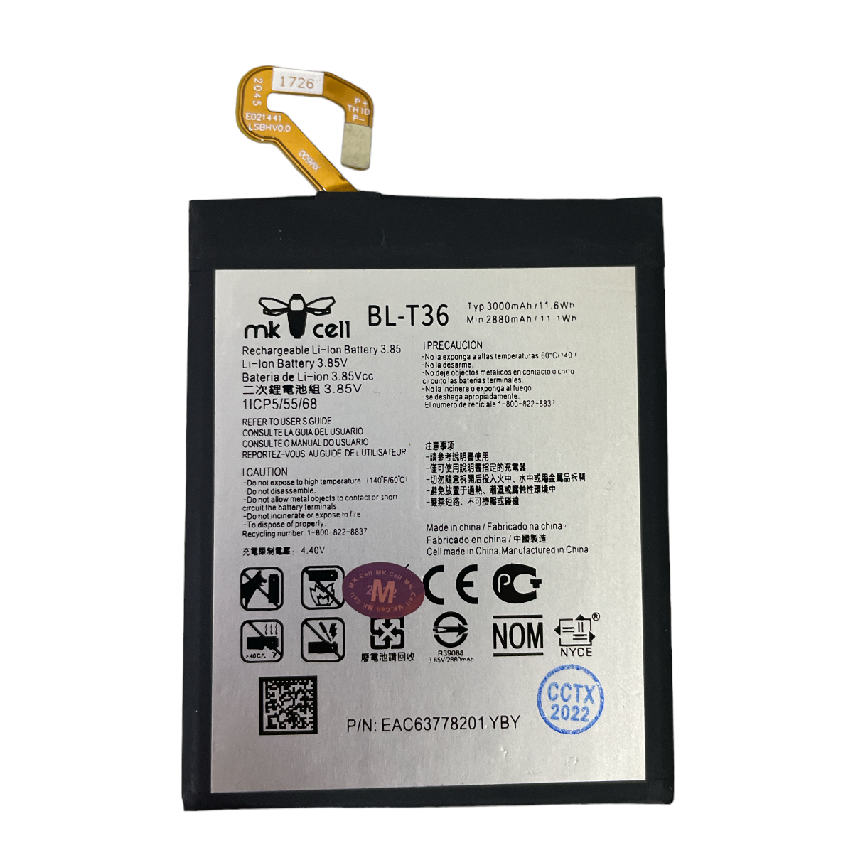 Batería LG K10 2018 K11 2018 K30 X410 BL-T36